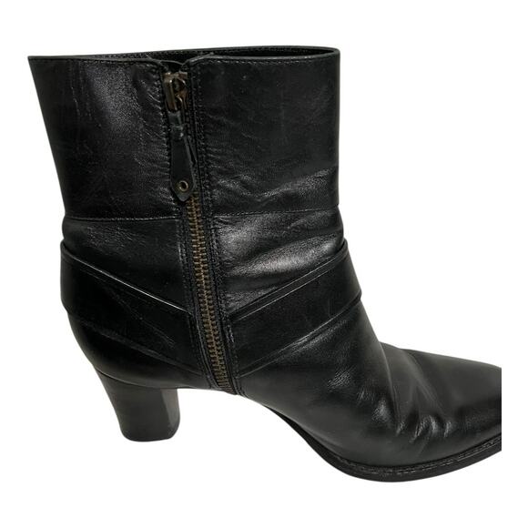 Cole Haan Women's Size 6B Black Leather Mid Calf Boots with Nike Air Heels - Picture 6 of 8